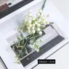 Rama artificial de bayas de arándano con hojas, arreglo floral, rama única con 6 ramificaciones y frutos, flor artificial de plástico de eucalipto