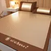Conjunto de 3 Peças de Tapete Gelado de Seda de Gelo Classe A para Dormir Nu, Lavável à Máquina, Tapete Macio para Dormitório de Estudante com Ar Condicionado