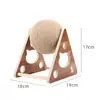 Pelota para Rascar Gatos Bola Rodante Vertical de Madera Resistente al Desgaste y que no Suelta Pelo Auto-Estimulante Molienda de Dientes Garra Sisal Anti-Rayaduras para Gatos Estructura para Trepar Gatos