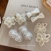 Corea del Sur Ins Nuevo Estilo Super Hada Blanco Encaje Flor Horquilla Moda Estilo Chanel Flequillo Accesorios para el Cabello Más Modernos para Mujeres