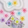 Acessórios de Resina Flor Plumeria Transparente Colorida Cinco Pétalas Cola Creme DIY Buraco Sapato Chaveiro Ímã de Geladeira Chave
