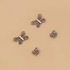 Joyería de plata esterlina 925 al por mayor plata tailandesa accesorios para pulsera DIY cuentas pequeñas de mariposa de 6 mm cuentas de tarjeta posicionamiento cuentas planas hechas a mano