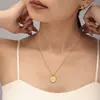 Rice Duoduo CNC Estrellas Incrustadas de Diamantes Letras meve de Doble Cara Superpuestas Collar Pulsera Clavícula Traje Exquisito de Acero de Titanio