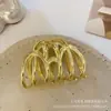Grampo de Cabelo Geométrico Ondulado Estilo Metal de Alta Qualidade Simples Coreano Ins Prendedor de Cabelo Presilha Tubarão Design Moderno Acessórios de Cabelo para Mulheres