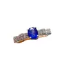 Anillo de Zafiro Natural Popular al por Mayor de Fábrica Plata S925 Incrustado con Piedra Principal 5*6 Joyería de Lujo Venta Directa de Fábrica