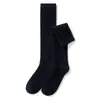 Calcetines de Lana 100% Cachemir Otoño/Invierno 2025 para Mujer Color Sólido Longitud Media Pantorrilla Calientes Simples Versátiles Calcetines Largos hasta la Rodilla Calcetines Adelgazantes