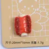 Pollo Asado y Costillas Dibujo Animado Temática de Comida Accesorios para Encantos de Zapatos DIY Materiales Pegamento de Crema Resina Piezas Pequeñas Mayoreo