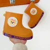 Galochas Infantis Galochas Fofas de Urso Galochas para Bebê Meninas 2-5 Anos Crianças Escola Impermeável Antiderrapante