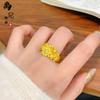 Tienda de oro con anillo de brocado de flores de diamantes de oro francés antiguo, anillo de margarita pequeña, corte vintage, regalo para novia