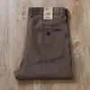 Calças 100% Linho Puro Verão Finas Marrom Alta Qualidade Business Respiráveis Masculinas Largas Retas Casuais