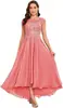 Amazon Vestido de Noche Comercio Exterior Europeo y Americano Nuevo Elegante Delgado Vestido Fiesta Fiesta Banquete Vestido Largo
