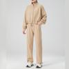 Novo Conjunto de Roupa de Yoga Quente de Veludo Fino Outono e Inverno, à Prova de Vento e Resistente ao Frio, Roupa Fitness Casual Solta, Conjunto de Duas Peças Espessado