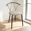 Sillas de Comedor Transfronterizas, Muebles de Restaurante de Moda, Taburetes de Panel de Metal de Hierro Estilo Vintage, Sillas Simples con Funda Suave