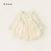 Vestido de Princesa de Renda Bangxuan Huzhou Zhili para Bebês, Novo Vestido Formal de Primavera e Outono, Vestido para Bebê Menina, Vestido para Meninas
