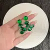 Pendientes de Borla con Forma de Gota de Agua Esmeralda Ultra Brillantes Retro Franceses, Lujo Ligero, Elegantes, Estilo Celebridad de Internet, Pendientes de Artesanía Pesada
