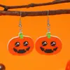 Brincos de Chapéu de Fantasma de Doce de Halloween Brincos Pequenos de Acrílico para Feriado Brincos Desenho Animado Fofos Engraçados