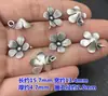 Plata de Ley S925 Colgante de Flor Vintage Pulsera Tejida Collar DIY Doble Cara Literario Juguete Accesorios de Plata Colgante
