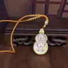 Caixa Gawu cabaça cinco mestres thangka cinco mestres da montanha Wutai pingente deus da riqueza cinco mestres Manjushri Bodhisattva pingente thangka