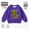 Plantas vs.. Roupas de Zumbi Camiseta de Manga Longa Meninos Outono Inverno Plus Veludo Solta Infantil Desenho Animado Jogo Tendência Moletom