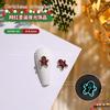 2025 Enfeites de Natal para Arte de Unhas Diamantes de Resina Luminosos Novo Estilo Quente Fofos Papai Noel Tridimensional Alce Diamantes para Unhas