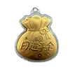 Colgante de Bolsa de la Suerte Estilo Nuevo, Colgante de Oro Puro que Atrae la Riqueza, Cadena para Teléfono, Llavero, Colgante para Coche, Regalo Souvenir, Venta al por Mayor