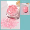 Nuevo Color Dulce para Uñas Lentejuelas Aurora Fluorescente Macarrón Joyas para Uñas Lentejuelas Brillantes Fábrica Venta al por Mayor