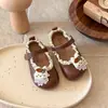 Zapatos de Princesa de Cuero para Niñas 2026 Verano Nuevos Zapatos Infantiles Bebé Lolita Niña Pequeña Suela Suave Planos