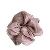 Goma para el pelo scrunchie de gasa perlada estilo coreano suave con un tacto de alta gama, accesorio para el pelo tipo coleta de satén de lujo ligero