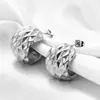 Pendientes Transfronterizos Europeos y Americanos, Estilo Nuevo Vintage, Acero Inoxidable, Forma de Diamante Hueco, 11 mm, Oro de 18 Quilates, Sencillos y Versátiles, Moda al por Mayor
