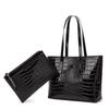 Liquidación - Bolso de Hombro Tote Grande Versátil de Alta Gama con Patrón de Cocodrilo Texturizado de Moda Estilo Retro Europeo y Americano Transfronterizo