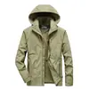 Jaquetas Masculinas de Primavera e Outono Jaquetas Casuais Jaquetas Masculinas à Prova de Vento e Chuva Jaquetas com Capuz para Esportes ao Ar Livre Jaquetas Masculinas