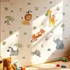 Varios Adhesivos de Pared con Combinaciones de Animales Lindos para Sala de Estar, Dormitorio, Habitación Infantil, Decoración de Pared de Fondo para el Hogar, Adhesivos de Pared Autoadhesivos