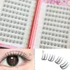 Pestañas postizas ligeras transfronterizas, diseño de estilo coreano en forma de U y forma de corazón en el extremo del ojo, set con pegamento, pestañas dulces y frescas para comercio exterior