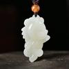 Colgante Zodiacal de Jade Afgano para Hombres y Mujeres Jade Rata Buey Conejo Dragón Perro Gallo Niños Colgante de Jade Collar de Jade