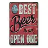Placa vintage estilo retrô bar cerveja decoração de casa pintura em lata decoração de parede europeia e americana decoração de parede de ferro