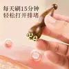 Bastão Massageador de Olhos em Forma de Lótus de Latão, Placa Gua Sha Facial, Ferramenta de Pontos de Acupuntura Faciais, Bastão de Massagem de Pontos de Acupuntura