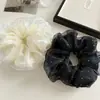 Estilo Coreano Lujo Ligero Estilo Ballet Doble Capa Malla Pedrería Banda Elástica Grande para el Cabello para Mujeres Elegante Versátil Flor para Cola de Caballo Accesorios para el Cabello Cuerda para el Cabello