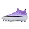 Nuevos zapatos de fútbol de caña alta transfronterizos para adolescentes, hombres y mujeres, para deportes al aire libre, zapatos de fútbol AG profesionales antideslizantes para partidos en césped