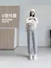 Calça de maternidade para o inverno, novo estilo para grávidas, não aperta a barriga, calça casual plus size para mulheres baixinhas, calça de moletom esportiva com forro de fleece