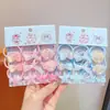 Ligas para el cabello con conchas y estrellas de mar estilo océano fresco para niñas, alta elasticidad, suaves con el cabello, lindas y versátiles, pequeñas ligas para bebés