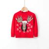 Roupa Infantil Outono e Inverno 2024 Europeu e Americano Natal Desenho Animado Suéter Gola Redonda Meninos e Meninas Bebês Suéter Pulôver Elástico