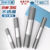 GB Auténtico Acero Inoxidable 316 Tornillo de Doble Cabeza Varilla de Hilo Alargada Tornillo Perno Conexión Espárrago MM6M8M10M12