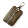 Bolsa de Moedas Estilo Boutique de Moda Couro Genuíno Couro Bovino de Primeira Camada Oleado e Encerado Porta-Chaves Universal Multifuncional para Carro