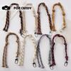 Pulsera tejida a mano con cuerda DIY, cordón para bolso, colgante unisex antipérdida para teléfono móvil, llavero