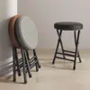 Taburete Plegable para Uso en Casa, Taburete Pequeño para Tocador, Recámara, Sala de Estar, Silla Portátil Suave Acolchada, Taburete Redondo para Casa de Alquiler