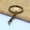 Llavero de 28 mm, aro plano, clavo de ojo de oveja, llavero con tornillo 81188 bronce 25 mm negro pistola