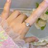 3A Único Zircônio Mosane Anel de Diamante 1 quilate Casamento Jóias de Casamento Seis garras Clássico Imitação de Diamante Gigante Flash Anel