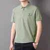 Múltiples Colores DisponiblesCamiseta de Manga Corta con Cuello Lapel para Hombres de Edad Media Verano Ropa de Papá Top Capa Base Casual Delgado