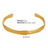 Moda retro francesa geométrica acero de titanio brazalete abierto femenino brazalete irregular exagerado brazalete en forma de C femenino Colección