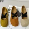 Em Estoque~Versão em Couro Bico Redondo Sapatos de Ballet Modernos 2026 Novo Estilo Sola Macia Confortáveis Sapatos de Uma Sola Mary Jane Sapatos Femininos